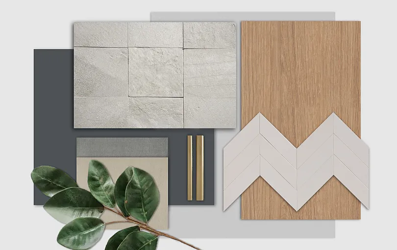 Material- und Farbkonzept Umbau Wohnung 